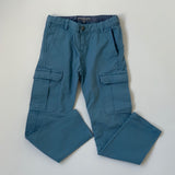 Bonpoint Teal Cotton Cargo Style Pants: 6 Years