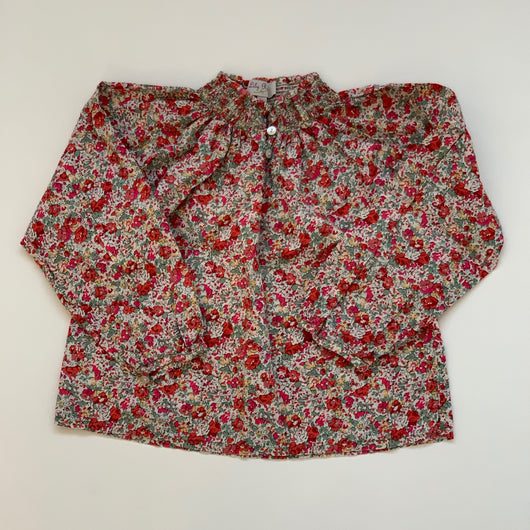 Lily Rose Liberty Print Blouse With Smocking: 6-7 Years