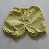 Bonpoint Yellow Cotton Bloomer Shorts: 18 Months