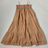 Bonpoint Long Apricot Cotton Sundress With Smocking: 12 Years
