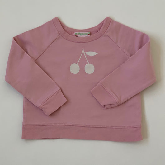 Bonpoint Pink Cherry Motif Sweatshirt: 18 Months