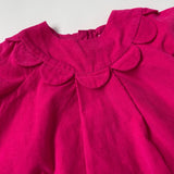 Jacadi Fuchsia Cord Dress With Scallop Detail:18 Months