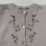 Bonpoint 100% Cashmere Cardigan With Floral Motif: 2 Years