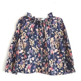 Marie-Chantal Navy Floral Blouse With Collar: 18 Months