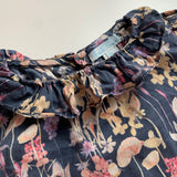 Marie-Chantal Navy Floral Blouse With Collar: 18 Months