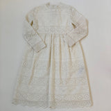 Bonpoint Winter White Cotton Broderie Anglaise Dress: 8 Years
