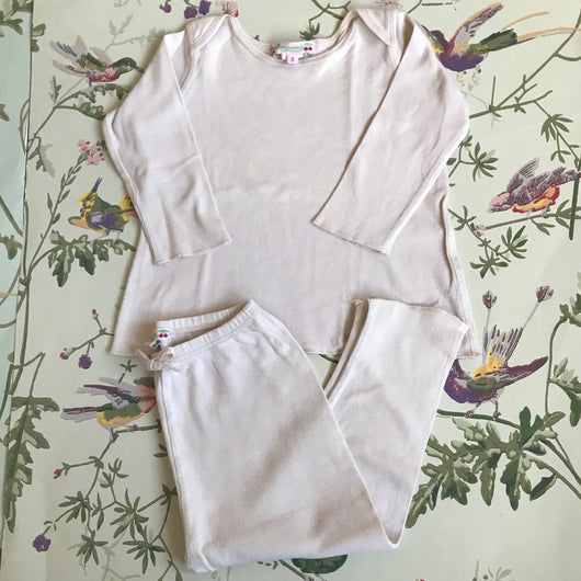 Bonpoint Pale Pink Cotton Top And Leggings Set: 6 & 12 Months