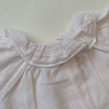 Bonpoint Palest Pink Cotton Blouse With Ruffled Collar: 6 Months