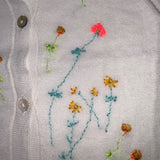 Bonpoint White Cotton Cardigan With Floral Embroidery: 6 Months (Brand New)
