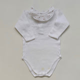 Bonpoint Long Sleeve Bodysuit With Floral Collar: 18 Months