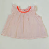 Bonpoint Pale Pink And Neon Gauzy Summer Top: 2 Years