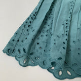 Bonpoint Teal Broderie Anglaise Dress: 3 Years