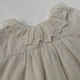 Bonpoint Winter White Dress With Tulle: 3 & 8 Years