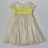 Bonpoint Duchesse Tulle Dress With Neon Smocking Secondhand Preloved