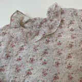 Bonpoint Floral Print Blouse With Collar: 2 Years