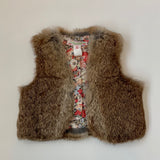 Bonpoint Rabbit Fur Gilet Liberty Print Lining Secondhand Used Preloved Preowned