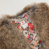 Bonpoint Rabbit Fur Gilet With Liberty Print Lining: 2 Years