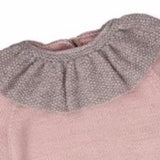 Shirley Bredal Merino Wool Rose Jumper With Contrast Collar: 2 Years