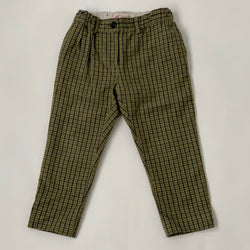 Bonpoint Green Wool Tartan Trousers: 3 Years