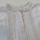 Bonpoint White Broderie Anglaise Tunic Blouse: 12 & 18 Months