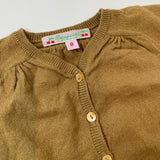 Bonpoint Ochre Wool & Cotton Cardigan: 6 Months