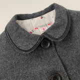Bonpoint Grey Wool/ Cashmere Mix Jacket With Patent Trim: 3 Years