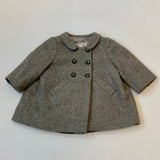 Bonpoint Grey Metallic Wool Coat: 6 Months