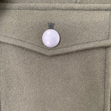 Bonpoint Khaki Wool Coat With Military Buttons: 4 Years