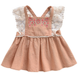 Louise Misha Apricot Cotton Blouse With Embroidery: 2 Years