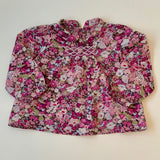 Bonpoint Purple Toned Liberty Print Blouse With Smocking : 2 Years