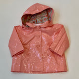 Bonpoint Apricot Raincoat With Liberty Print Hood: 18 Months