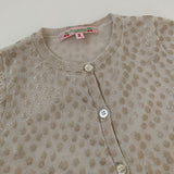 Bonpoint Cream And Gold Polka Dot Wool Cardigan: 18 Months (Brand New)
