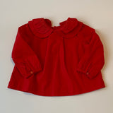 Jacadi Red Cotton Blouse With Collar: 18 Months