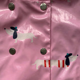 Jacadi Pink Dog Print Raincoat: 18 Months