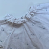 Louis Louise White And Grey Floral Print Blouse With Collar: 2 Years