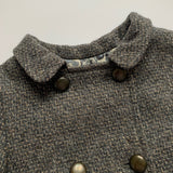Bonpoint Grey Metallic Wool Coat: 3 Years