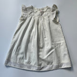 Bonpoint White Cotton Dress With Broderie Anglaise Trim : 18 Months