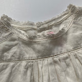 Bonpoint White Cotton Dress With Broderie Anglaise Trim : 18 Months