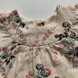 Bonpoint Winter White Floral Wool/ Cotton Dress: 18 Months