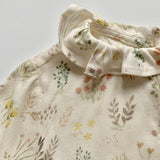 Marie-Chantal Cream Floral Print Blouse With Collar: 3 Years