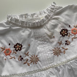 Marie-Chantal White Cotton Blouse With Embroidery: 4 Years (Brand New)