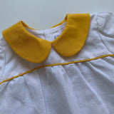 La Coqueta x Sabine Getty White And Yellow Linen Set: 6 Months (Brand New)