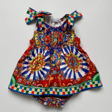 Dolce & Gabbana Baby Carnival Print Romper: 9 12 Months secondhand used preloved
