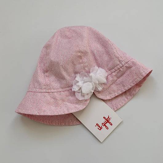 Il Gufo Pink Cotton Hat: 9-12 Months (Brand New)