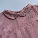 Caramel Pink Dress With Embroidery:3 Months (Brand New)