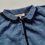 Caramel Blue Check Dress With Collar: 6 Months (Brand New)