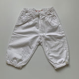 Bonpoint White Cotton Trousers: 12 Months
