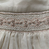 Bonpoint Cream Tulle Duchesse Dress With Smocking: 12 Months (Brand New)