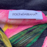 Dolce & Gabbana Girls Floral Print Black Hooded Tracksuit secondhand preloved used