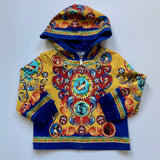 Dolce & Gabbana Yellow And Blue Mosaic Print Hooded Top: 9-10 Years